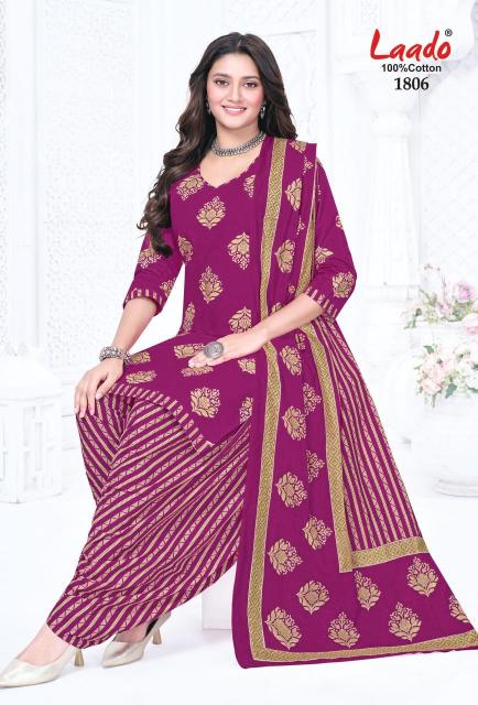 Laado nadiya patiyala vol 18 ikkat cotton dress material wholesale